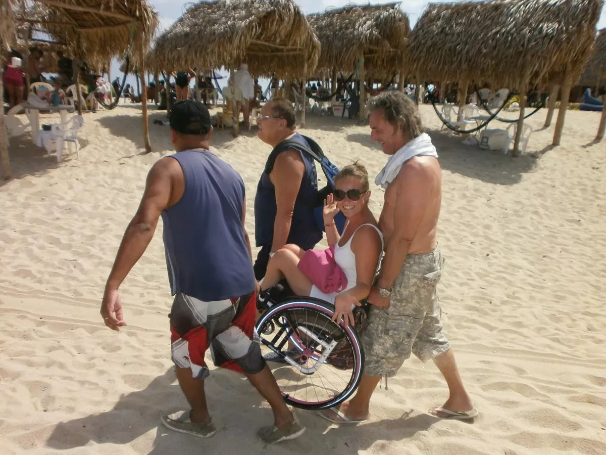 Kristína Madejová na vozíku